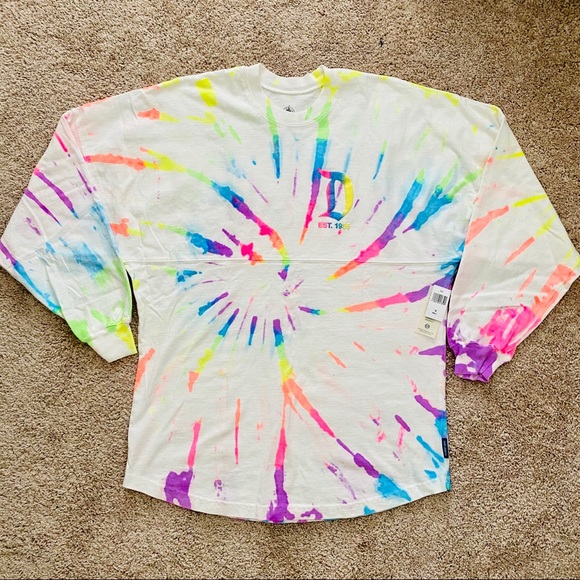 Disneyland Rainbow Tie Dye Splatter Spirit Jersey - Picture 1 of 4